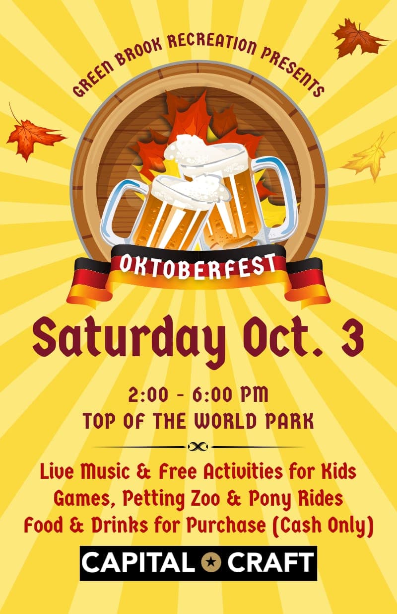 Green Brook Recreation's Oktoberfest returns to Top of the World Park on Saturday, Oct. 3, from 2 to 6 p.m.